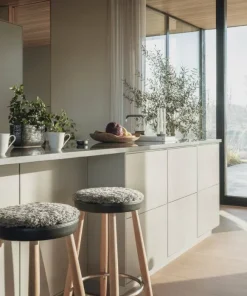 Skinnwille Sitteunderlag saueskinn rundt Curly