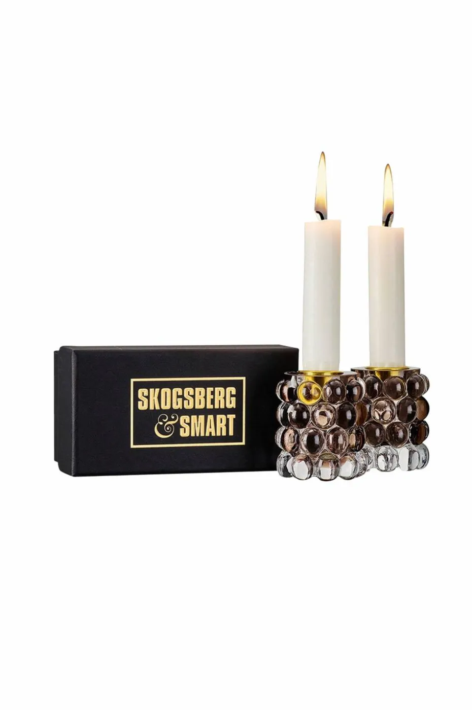 Skogsberg&Smart Lysestake Hurricane Boule Petite 2-pakning
