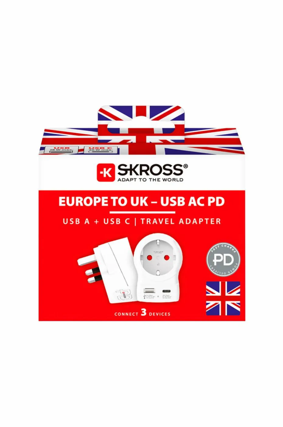 SKROSS Reiseadapter USB-A/USB-C 20W