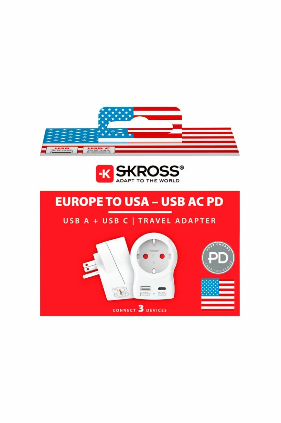 SKROSS Reiseadapter USB-A/USB-C 20W