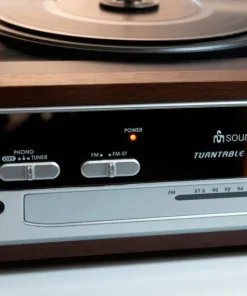 Soundmaster Platespiller med radio og innebygde høyttalere Pl186h