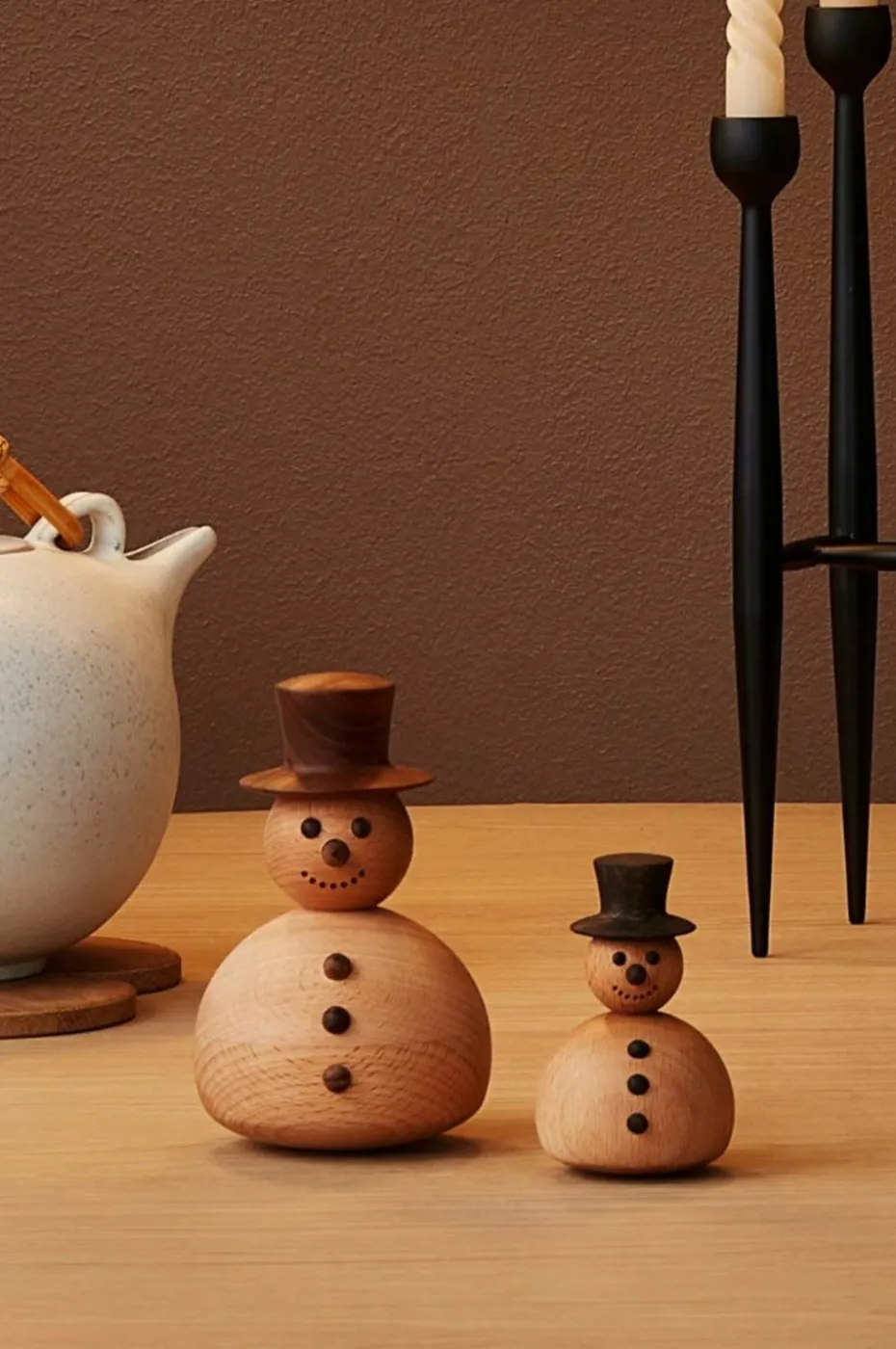 Spring Copenhagen Dekorasjon i tre The Snowman 9,4 cm