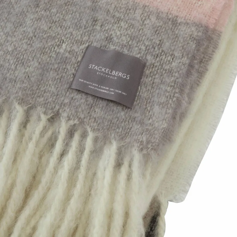Stackelbergs Pledd Rutete mohairstripe