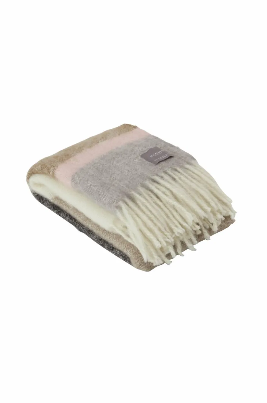 Stackelbergs Pledd Rutete mohairstripe