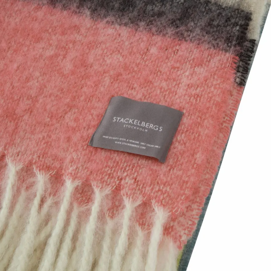 Stackelbergs Pledd Rutete mohairstripe