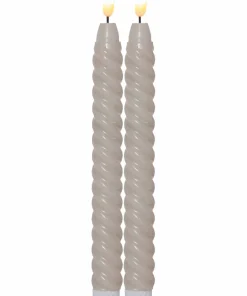 Star Trading Antikklys Flamme Swirl LED 2-pk