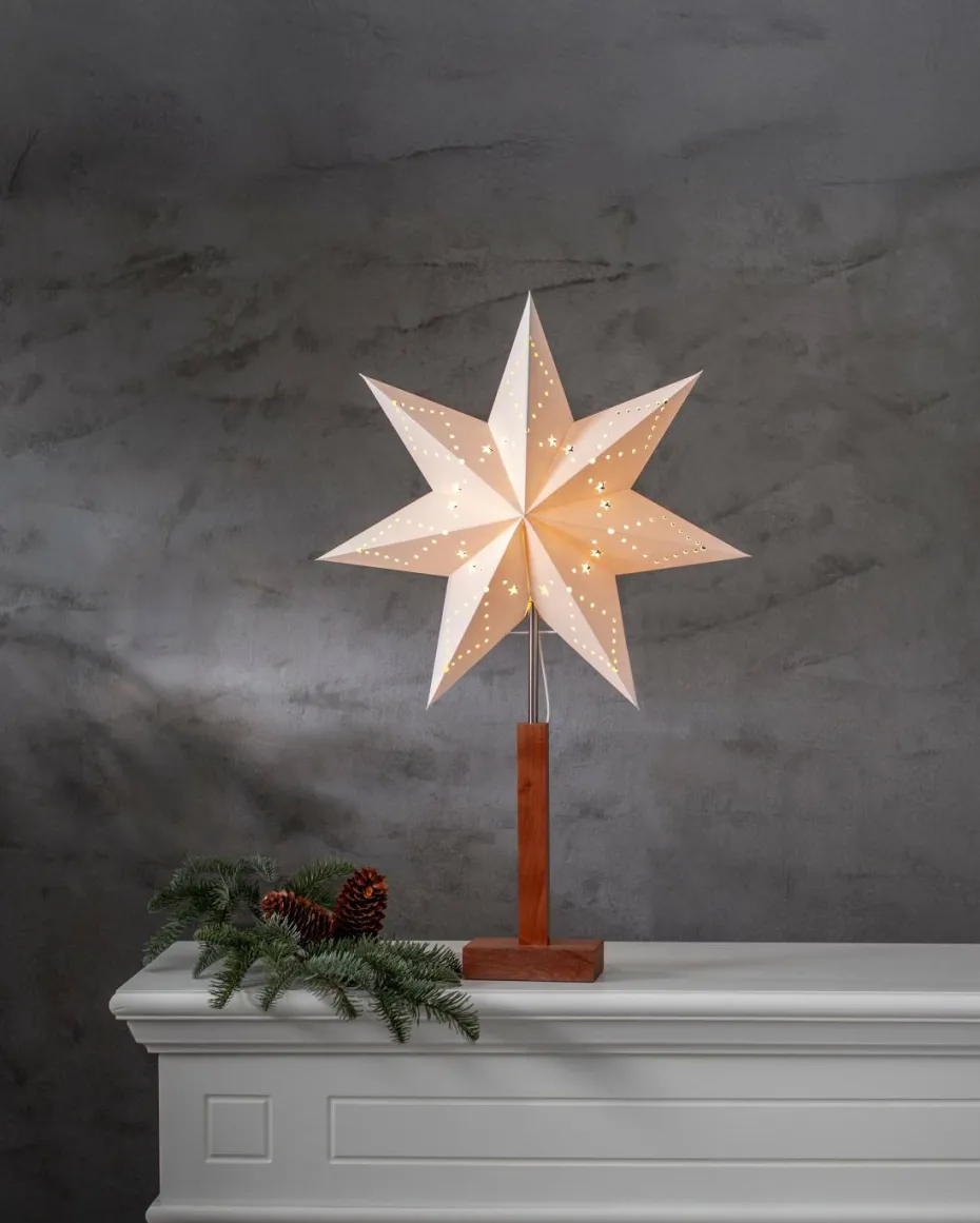 Star Trading Karo Stjerne på fot 70 cm