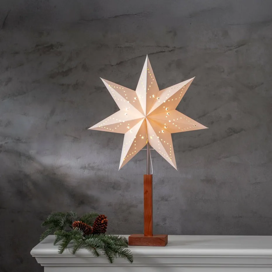 Star Trading Karo Stjerne på fot 70 cm
