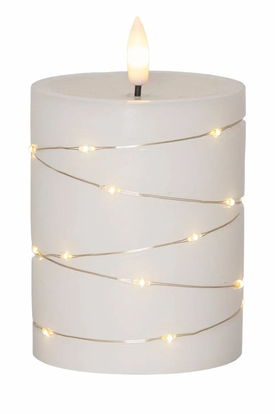 Star Trading LED-søyle stearinlys Flamme Dew 12,5cm