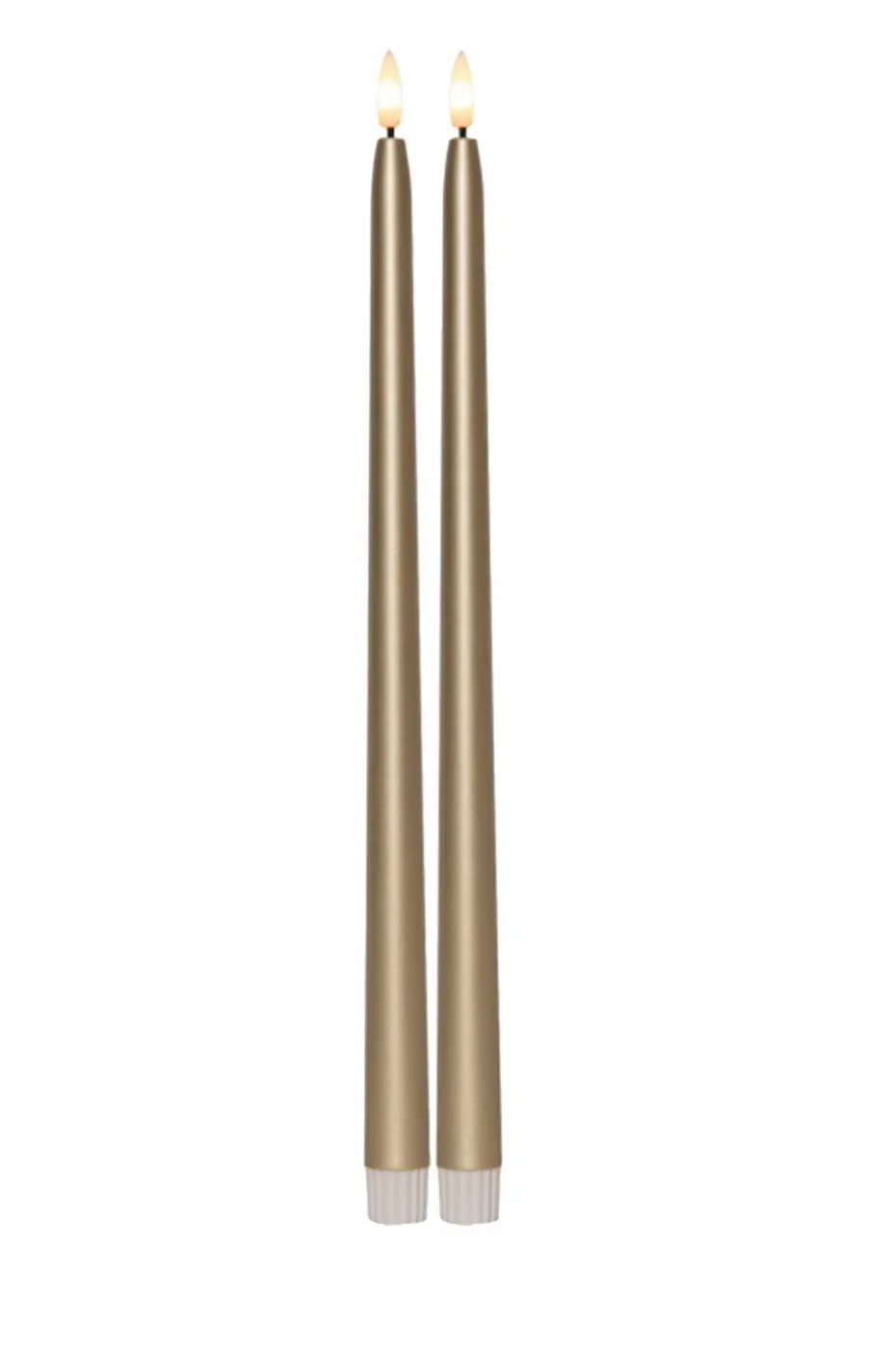 Star Trading LED-Taperlys Flamme Metal 2-p 39cm