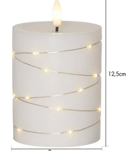 Star Trading LED-Taperlys Flamme Metal 2-p 39cm