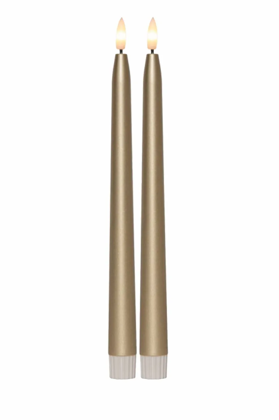 Star Trading LED-Taperlys Flamme Metal 2-p 28,5cm