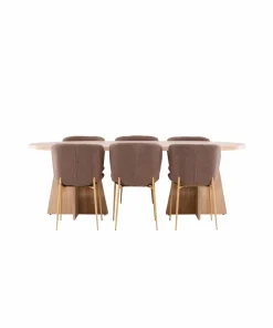 Venture Home Bootcut spisebord med Modesto spisestol