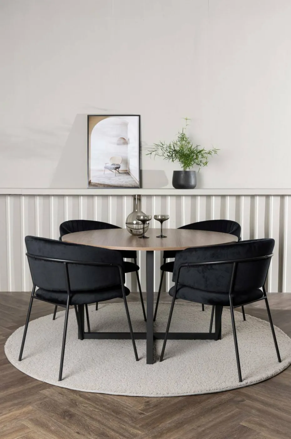 Venture Home Spisegruppe Durango med 4 stk stoler Selma