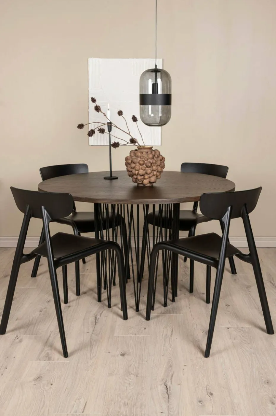 Venture Home Spisegruppe Stone med 4 stk stoler Ursholmen
