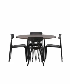 Venture Home Spisegruppe Stone med 4 stk stoler Ursholmen