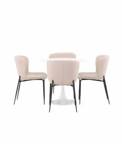 Venture Home Spisegruppe Hamden med 4 stk stoler Modesto
