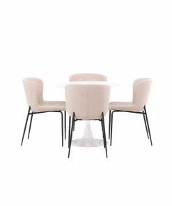 Venture Home Spisegruppe Hamden med 4 stk stoler Modesto