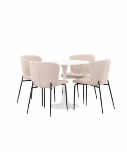 Venture Home Spisegruppe Hamden med 4 stk stoler Modesto