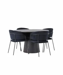 Venture Home Spisegruppe Lanzo med 4 stk stoler Selma