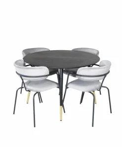 Venture Home Spisegruppe Dipp med 4 stk stoler Arrow
