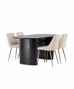 Venture Home Spisegruppe Isolde med 4 stk stoler Night