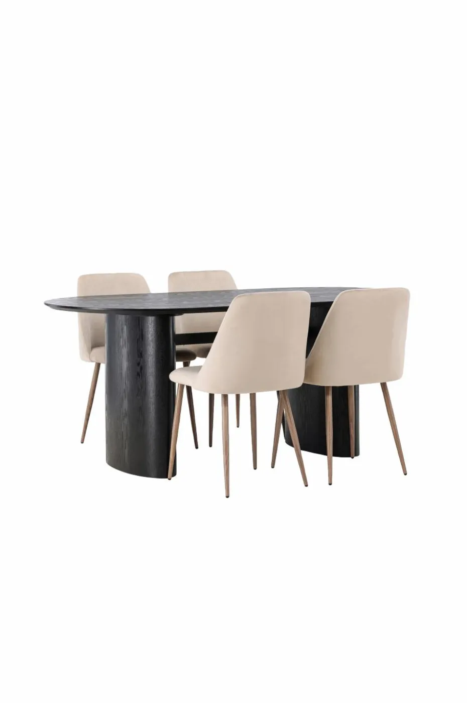 Venture Home Spisegruppe Isolde med 4 stk stoler Night