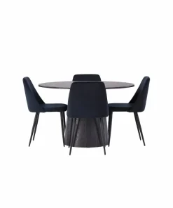 Venture Home Spisegruppe Lanzo med 4 stk stoler Night
