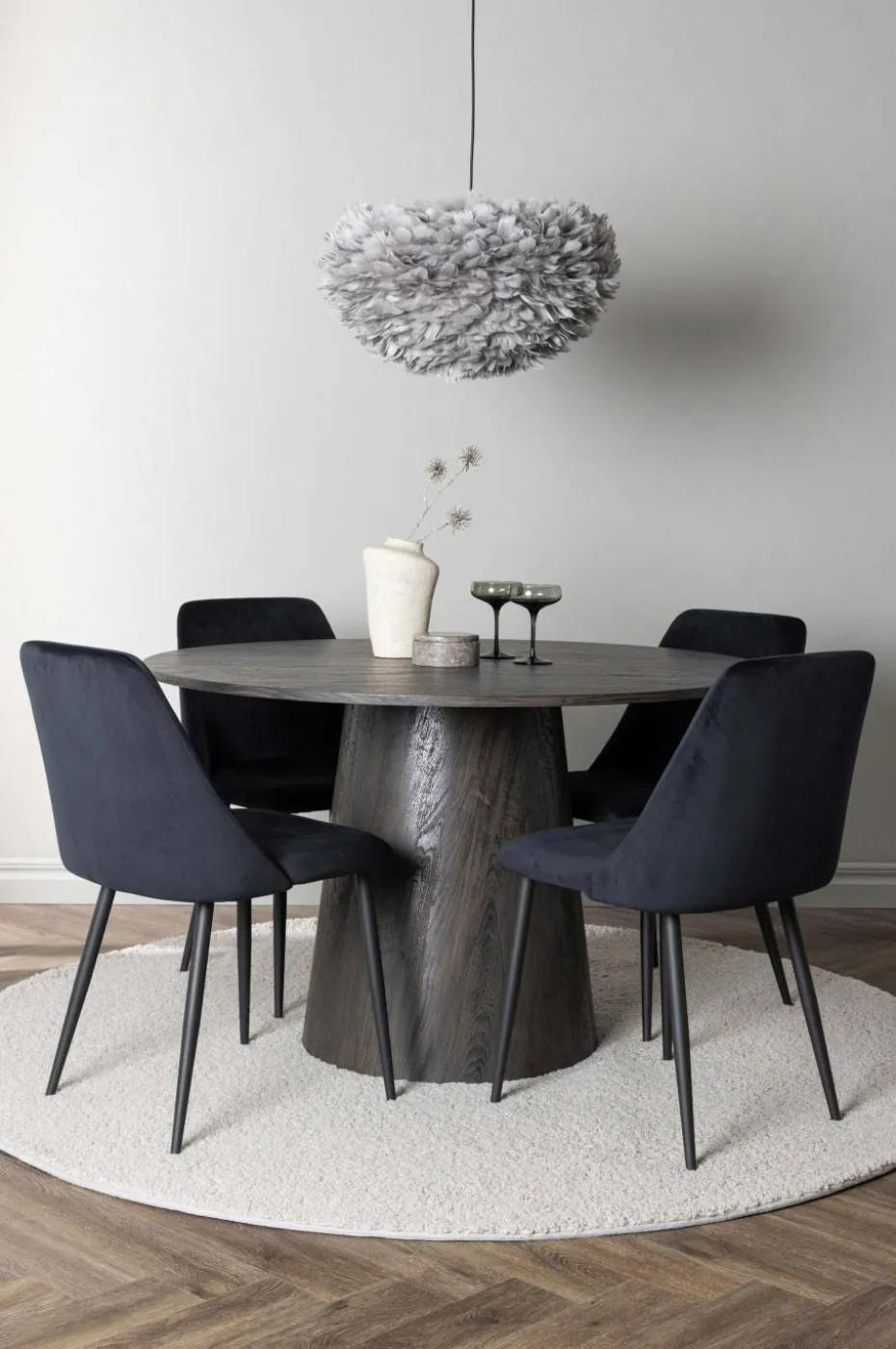 Venture Home Spisegruppe Lanzo med 4 stk stoler Night