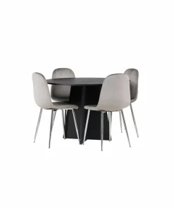 Venture Home Spisegruppe Bootcut med 4 stk stoler Eva