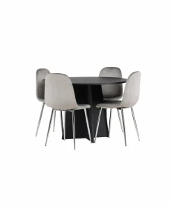 Venture Home Spisegruppe Bootcut med 4 stk stoler Eva