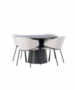 Venture Home Spisegruppe Lanzo med 4 stk stoler Evelina
