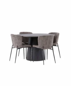 Venture Home Spisegruppe Lanzo med 4 stk stoler Modesto