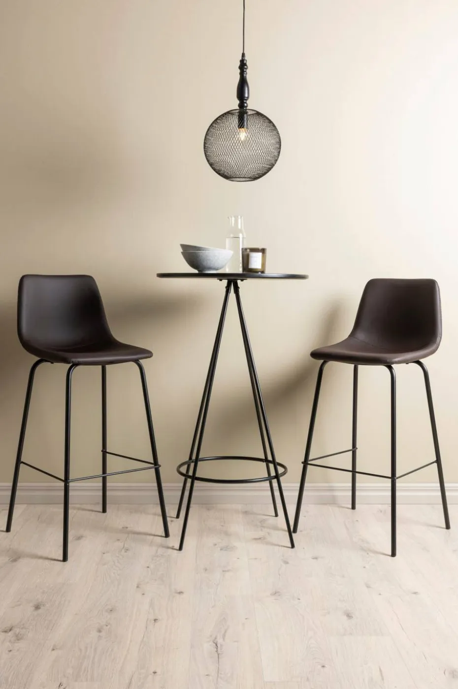 Venture Home Spisegruppe Bistro med 2 stk stoler Alexi