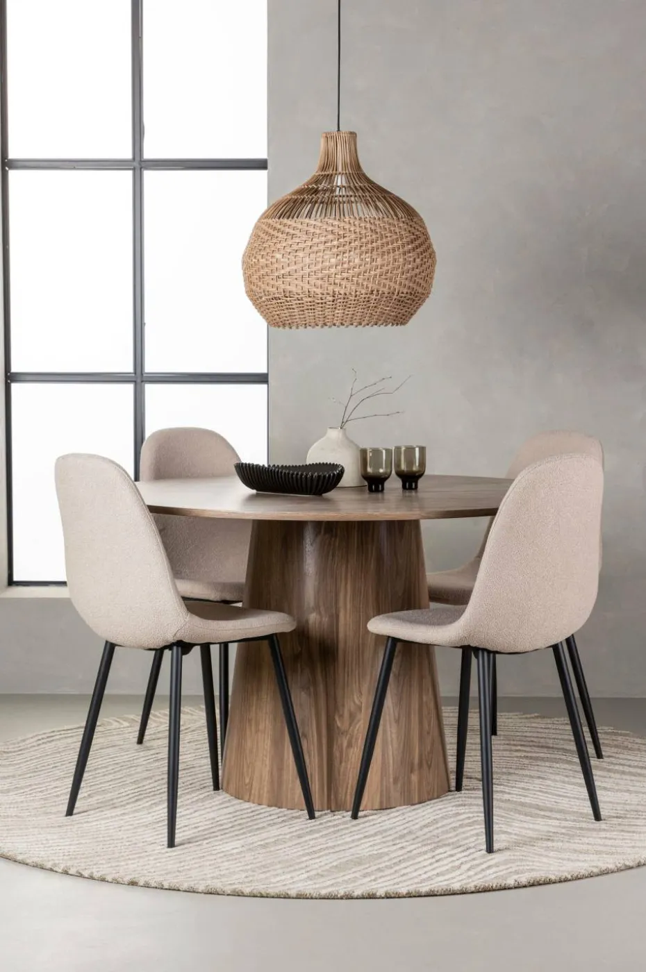 Venture Home Spisegruppe Lanzo med 4 stk stoler Polar