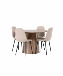 Venture Home Spisegruppe Lanzo med 4 stk stoler Polar