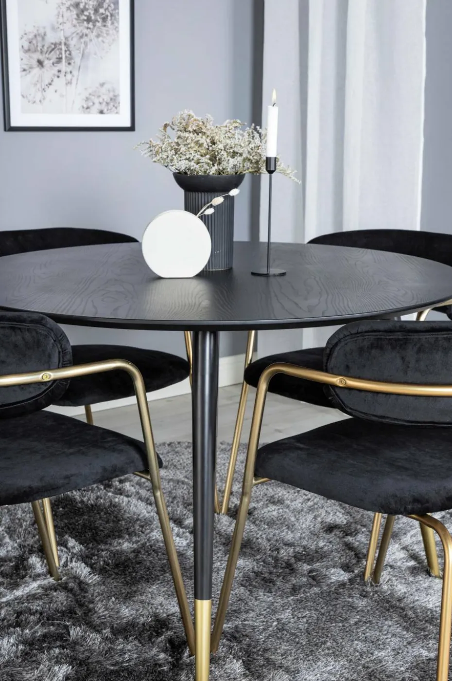 Venture Home Spisegruppe Dipp med 4 stk stoler Arrow
