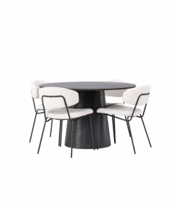 Venture Home Spisegruppe Lanzo med 4 stk stoler Chico