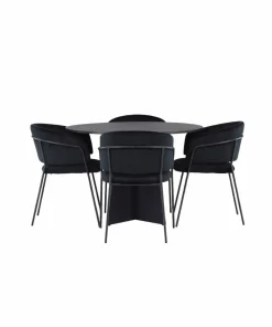 Venture Home Spisegruppe Bootcut med 4 stk stoler Selma