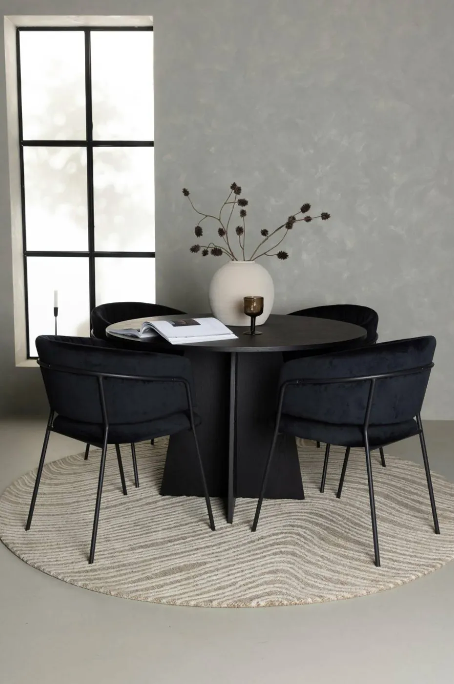 Venture Home Spisegruppe Bootcut med 4 stk stoler Selma