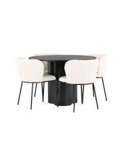 Venture Home Spisegruppe Olivia med 4 stk stoler Edina