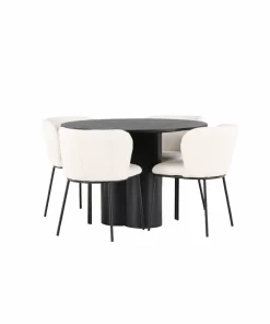 Venture Home Spisegruppe Olivia med 4 stk stoler Edina
