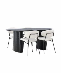 Venture Home Spisegruppe Isolde med 4 stk stoler Chico