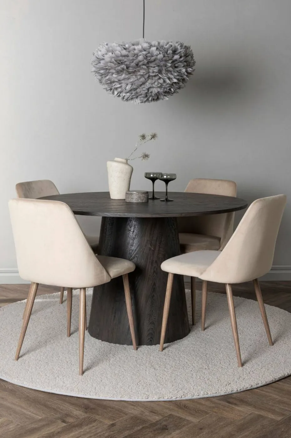 Venture Home Spisegruppe Lanzo med 4 stk stoler Night
