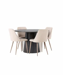 Venture Home Spisegruppe Lanzo med 4 stk stoler Night