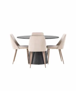 Venture Home Spisegruppe Lanzo med 4 stk stoler Night