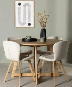 Venture Home Spisegruppe Yadikon med 4 stk stoler Lilja