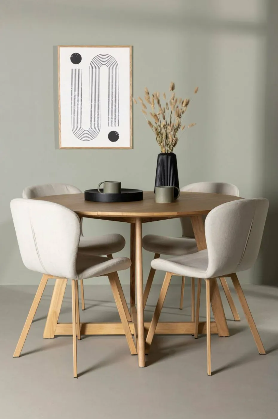 Venture Home Spisegruppe Yadikon med 4 stk stoler Lilja