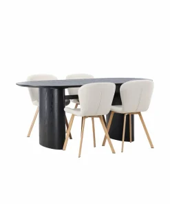 Venture Home Spisegruppe Isolde med 4 stk stoler Lilja