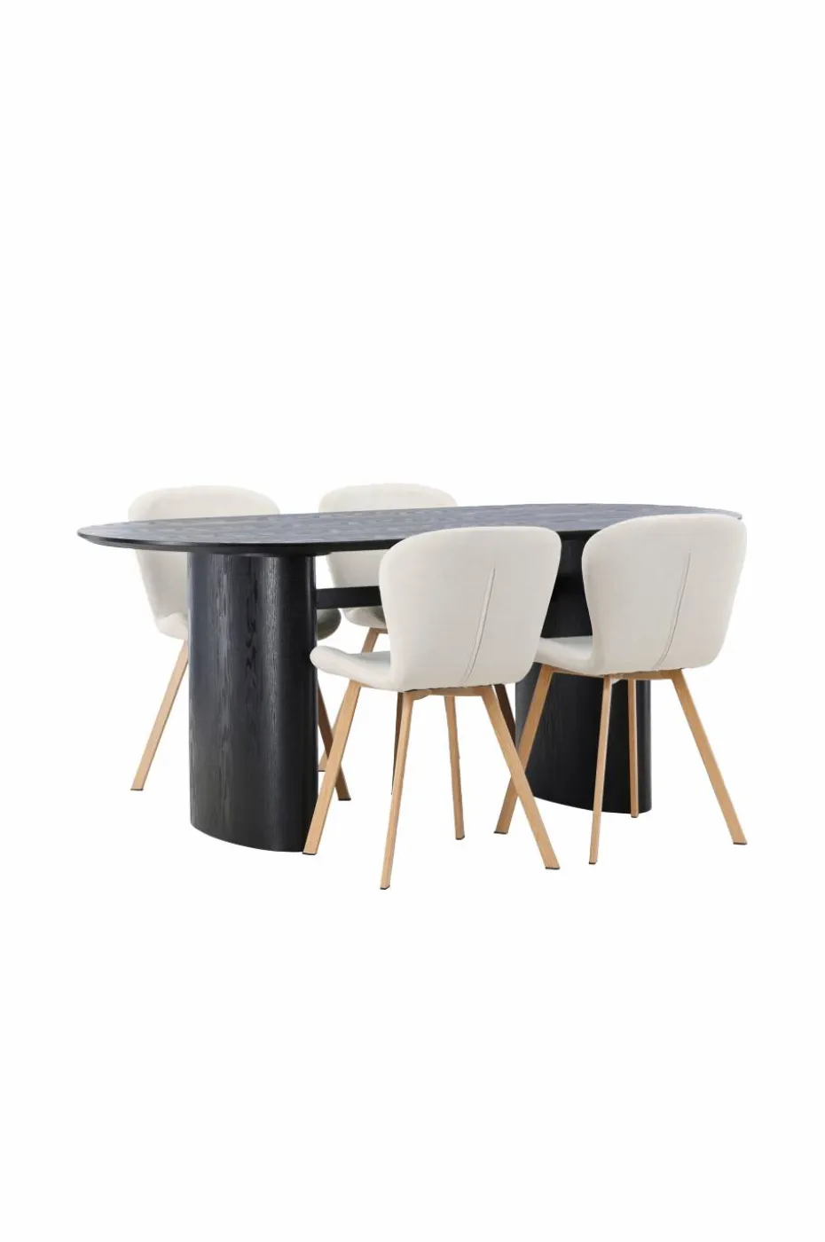 Venture Home Spisegruppe Isolde med 4 stk stoler Lilja